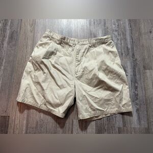 Club Room Tan Flat Front Shorts Lightweight Cotton casual summer